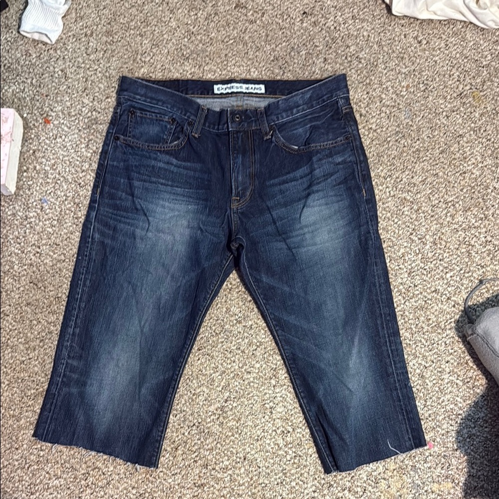 Express Dark Indigo Relaxed Jeans